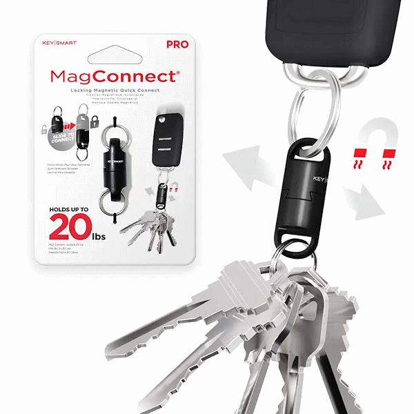 KeySmart KS847-BLK MagConnect Pro Locking Magnetic Keychain - Gallery Image #2