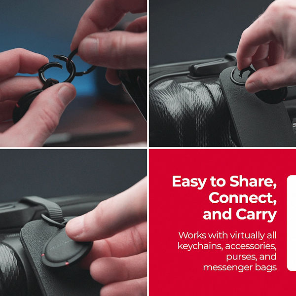 KeySmart KS865-BLK Caribiner Clip 4-Pack - Gallery Image #3