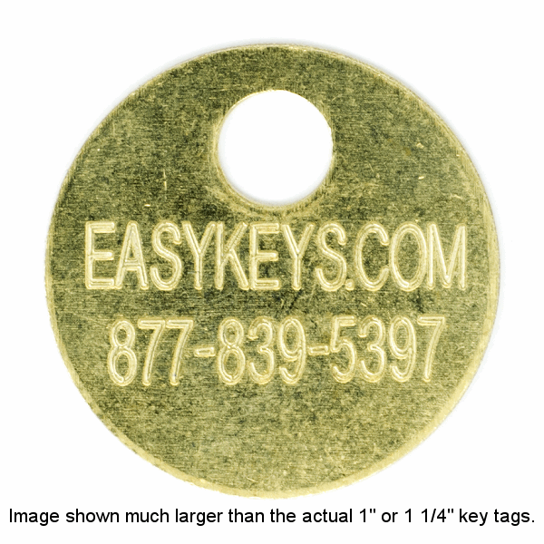 260 - SOLID BRASS KEY TAGS - LUCKY LINE