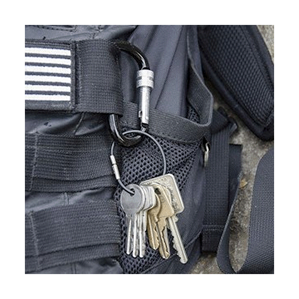 U71120 - FLEX-O-LOC CABLE KEY RING - BLACK - LUCKY LINE more images