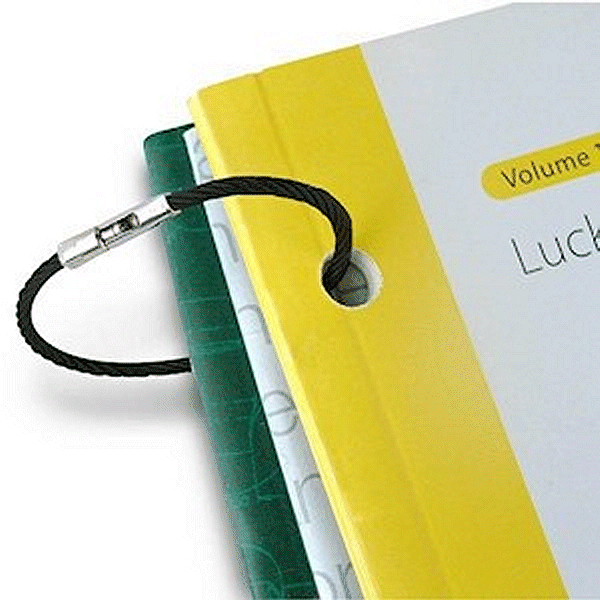U71120 - FLEX-O-LOC CABLE KEY RING - BLACK - LUCKY LINE more images