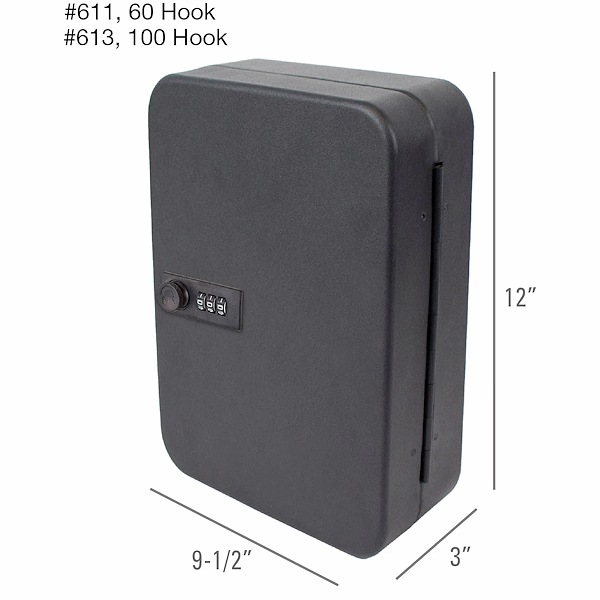 Lucky Line 61100 & 61300 Locking Metal Combination Lock Key Cabinet - Gallery Image #2