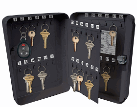 Lucky Line 48 Hook Locking Metal Key Cabinet - SKU: 619