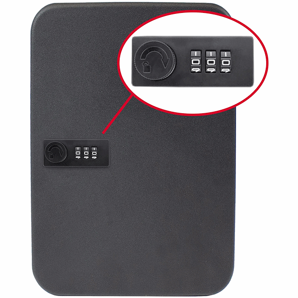 Lucky Line Locking Metal Combination Lock Key Cabinet - Gallery Image #1