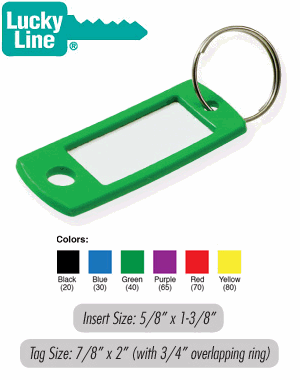 Lucky Line Key Tag with Ring - SKU: 169