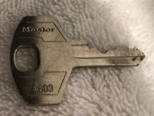 0603 Original Masterlock Key