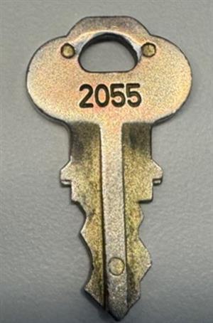 KEY - COMPX CHICAGO - CHICAGO (GCODE/FRAMON - KEY BLANK: CENTER GROOVE SIDE UP - LASER CUT) | DOUBLE-SIDED CUT KEY | CHICAGO PATTERN KEY, WAVY CUTS | MEILINK / HERCULES SAFE-T-VAULT more images