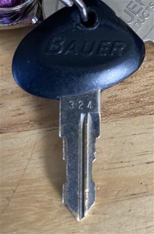 Bauer 318 Replacement Key, 301 - 370 Lock Series 