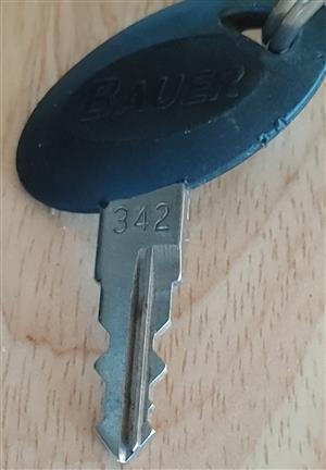 Bauer 342 RV Lock Key