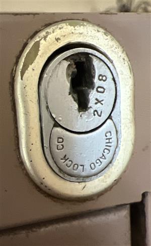 Chicago Lock Co 2X08 File Cabinet Lock Key