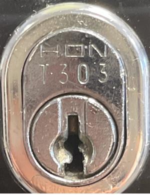 HON T303 File Cabinet Lock Key