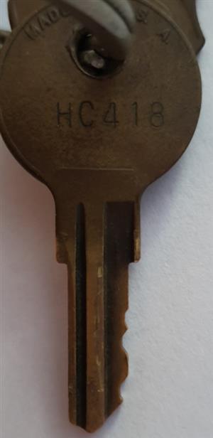 Hudson HC418 Lock Key