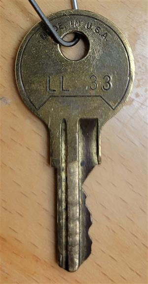 Hudson LL33 Lock Key