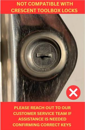 KEY - READING - BAUER / JOBCO / BETTER BUILT / DEFLECTA SHIELD / EBERHARD / KNAPHEIDE / SNUGTOP / STAHL / POP&LOCK / ADRIAN STEEL  (GCODE / CODES ONLINE) | TOOLBOX / TRUCK CAP | NOT COMPATIBLE WITH CRESCENT JOBOX TOOL BOXES | DOUBLE-SIDED CUT KEY more images