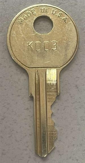 Kimball Office K3 Desk Cabinet Lock Key