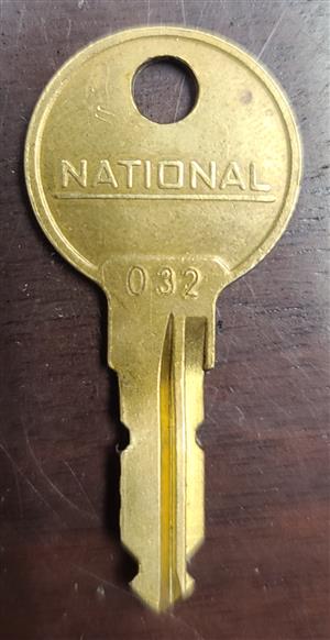 National Office 032 Lock Key (New Style)