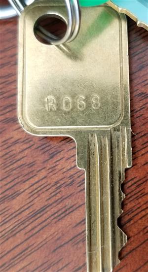 RSI Haworth R068 File Desk Lock Key