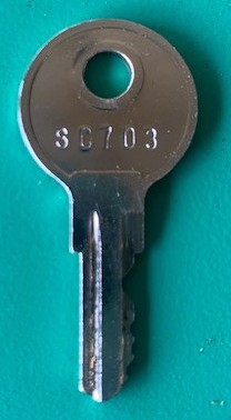 Tennsco SC703 Storage Cabinet Lock Key